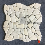 Oriental White Irregular Shape Marble Mosaics