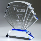 Book Shape and Clear Crystal Base Awards Trophy
