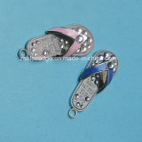 The Metal Slippers Badge with Crystal Insert