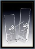 K9 Clear Crystal Tower Plaque Award 8 Inch Tall (NU-CW761)