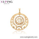33746 Xuping Top Quality New Model 18K Gold Filled Jewelry Elegant Reddish Purple Gemstone Pendant