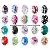 European Fashion Crystal Jewelry Beads, Silver Beads