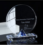 Concise Round Crystal Trophy