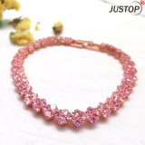 Rose Gold Plating Copper Chain Natural Water Red Crystal Stone Bracelet