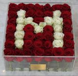 Custom Rose Packaging Clear Acrylic Flower Box