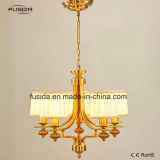 New Design Fabric Square Shape Gold Chandelier Pendant Lighting for Home/Restaurant D-6117/5