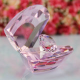 Pink Love Crystal with Diamond Gift for Wedding Gifts