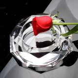 Clear Octagon Crystal Glass Cigar Ashtray for Office Decoration