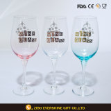 New Crystal Clear Wine Glass with Foil Printing