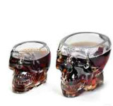 Whisky Glass/Doomed Crystal Skull Shot Glass/Crystal Skull Head Vodka Shot Wine Glass Novelty Cup