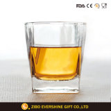 Hand Blown Square Bottom Whisky Glass Manufacture Clear Drinking Glass