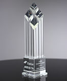 New Design Crystal Awards with Badminton Image for Army Badminton Sport