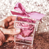 OEM Transparent Mini Plexiglass Preserved Roses Packaging Gift Acrylic Flowers Box