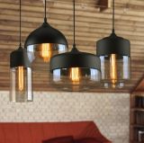 American Country Style Loft Retro Glass Pendant Lamp with 4 Lights