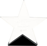 Simple K9 Optical Star Crystal Trophy