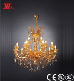 Traditional Crystal Chandelier with Glass Arm