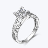 Fashion 925 Silver Ring with Princess Cut Cubic Zircon