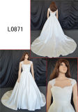Simple Satin Strap Wedding Dress A-Line