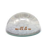 Custom High Quality Souvenir Clear Dome Paperweight with Golden Words