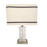 Elegant Design Hotel Crysstal Table Lamp with Square Fabric Lamp Shade