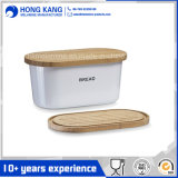 Melamine Bread Box with Bamboo Lid