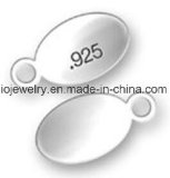 Silver Oval Tag for Custom Logo Engraving