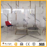 Polished Italian Calacatta White Marble Slabs for Tiles, Table Tops