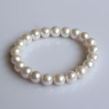 Stretched Natural Freshwater Pearl Bracelet (EB1549-1)