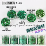 Green Set Hexagon Sheet Nail Art Laser Color Light Decorations Paillette Glitter (EG06)