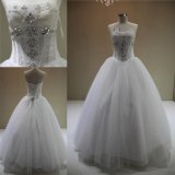 Custom Beading Crystals Bodice Ball Gown Bridal Wedding Dresses 2018