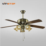 56 Inch Copper Plywood Decorative Lighting Ceiling Fan