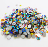 Flat Back Rhinestone Ab Color Non Hotfix Crystal for Decorate (FB-ss12/Gold AB)