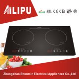 Two Burners Polished Plate Induction Cooker/Dual Plate Cooktop