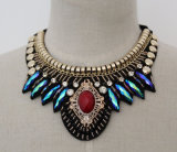 Lady Beaded Crystal Fashion Costume Choker Necklace (JE0013)