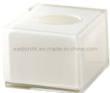 White Resin Square Tissue Box