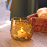 Blown Colored Glass Candle Holder