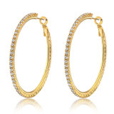 Fashion Jewellery CZ Crystal Rhinestone Circle-Shaped Hoop Earring