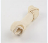 Factory Bleached Rawhide Knot Dog Chews