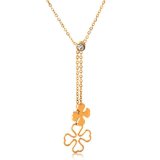 Popular Jewelry Fashion Women Diamond Hollow Flower Necklace