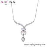 44717 Xuping Custom White Gold Bridal Imitation Cubic Zirconia Necklaces Crystals From Swarovski