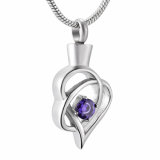 Beautiful Purple Crystal Urn Necklace Memorial Cremation Keepsake Jewelry