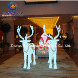 LED Crystal Reindeer Sleigh for Christmas Decoration (BW-SC-248)