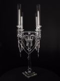 Crystal Galss Candleholder with Custom Size for Wedding