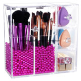 Langforth 5mm Thick Acrylic Makeup Organizer Case with Rosy Pearl Esg10207