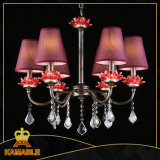 Modern Red Lampshade Room Chandelier (SAC-01-L6)