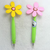 Promotional Cute Flower Plastic Ball Pen for Students