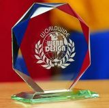Highend K9 Crystal Award with Laser Custom Logo