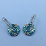 Fashion Sterling Silver Hoop Earring with Muitl Colors