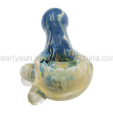 Inside-out Colored Stripes Spoon Pipe with Glass Marbles (ES-HP-168)