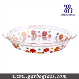 High Quality Heat-Resistant Glass Baking Dish with Decal (GB13G21255 TH 002)